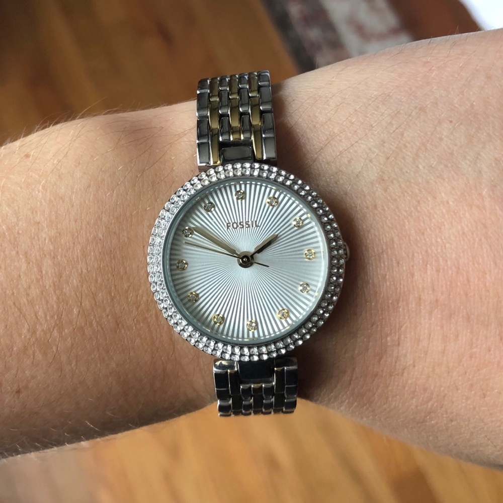Women’s Silver/Gold Stainless Steel Fossil Watch
